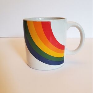 Vintage 80s rainbow mug
